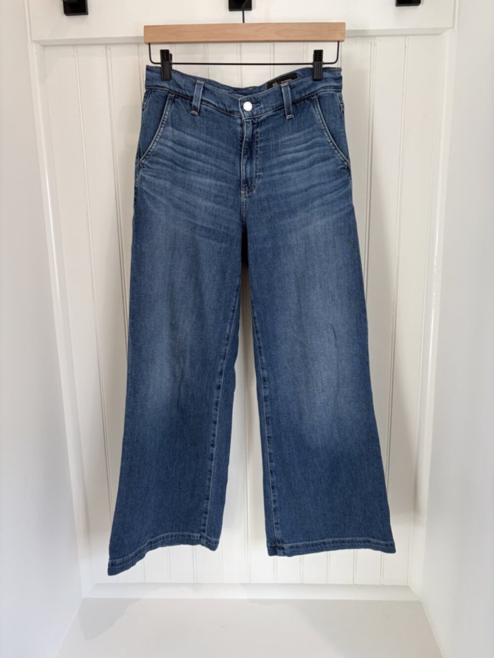AG Stella Palazzo Wide Leg Jeans — High Waist Indigo Shade, Size 24